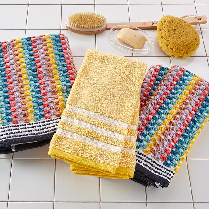 SKL Home Mid-Century 100% Cotton Premium 2-Piece Hand Towel Set, 450 GSM - Image 5