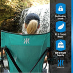 Kijaro Dual Lock Portable Camping Chair - Versatile Folding Sports and Outdoor Chair for Lawn - Locks Position - Ionian Turquoise - Image 6