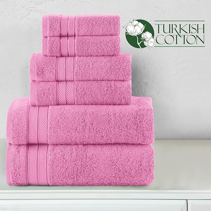Elegant Comfort Luxury 6-Piece Towel Set, Premium Soft 100% Turkish Cotton - Image 5