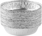 PLASTICPRO 7'' Inch Round Tin Foil Pans Disposable Aluminum, Freezer & Oven Safe by PLASTICPRO