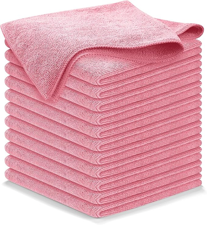 USANOOKS Microfiber Cleaning Cloth Light Pink by USANOOKS