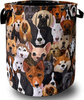 Cute Dogs Different Dog Laundry Basket Foldable by SELIONLIKN