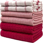 Premium Kitchen Towels | Large Cotton Dish Towels | Flat & Terry Highly - Image 6