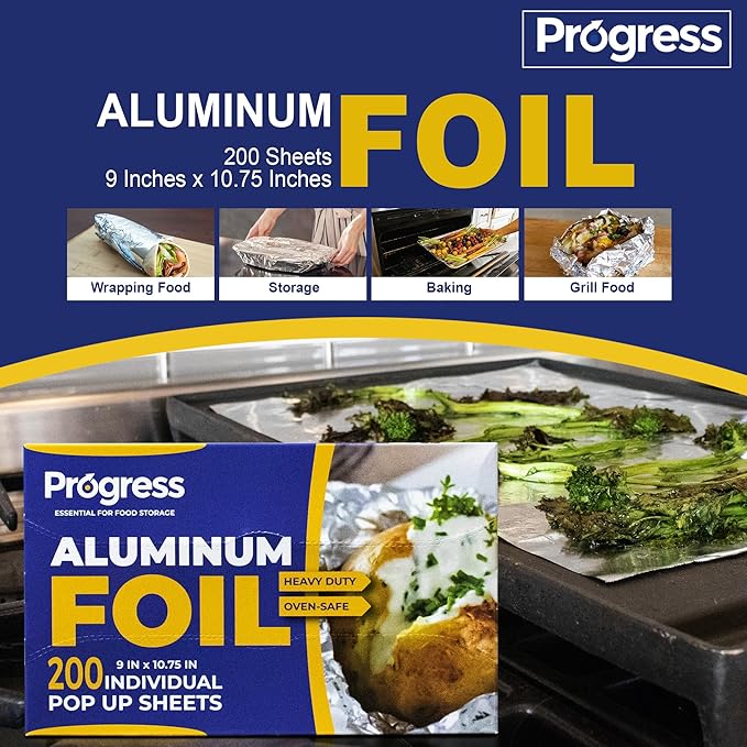 Pop-Up Aluminum Foil Wrap Sheets 9 x 10 3/4 Silver 200 per Box - Image 4