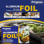 Pop-Up Aluminum Foil Wrap Sheets 9 x 10 3/4 Silver 200 per Box - Image 4