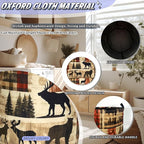 Deer Laundry Basket Portable Oxford Cloth Funny Retro Forest Animal Bears - Image 6