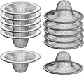 12 Pack - 2.125" Top / 1" Basket- Mesh Sink Drain Strainer Hair Catcher by HilltopProducts