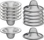 12 Pack - 2.125" Top / 1" Basket- Mesh Sink Drain Strainer Hair Catcher by HilltopProducts