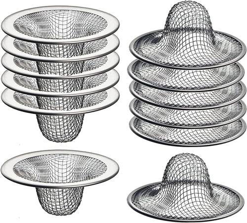 12 Pack - 2.125" Top / 1" Basket- Mesh Sink Drain Strainer Hair Catcher by HilltopProducts