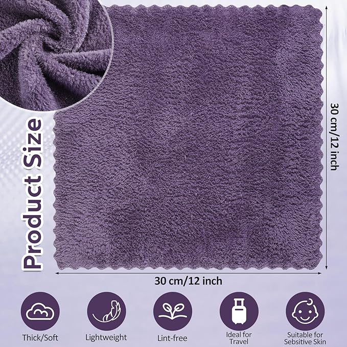 Newwiee 100 Pcs Washcloths Bulk Quick Drying Bathroom Wash Clothes 12 x 12 Inch - Image 2