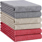 Homaxy Premium Kitchen Towels, Large Cotton Kitchen Hand Towels, Flat and Terry - Image 8