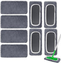 8 Pack Reusable Microfiber Mop Pads Compatible by AmaVins