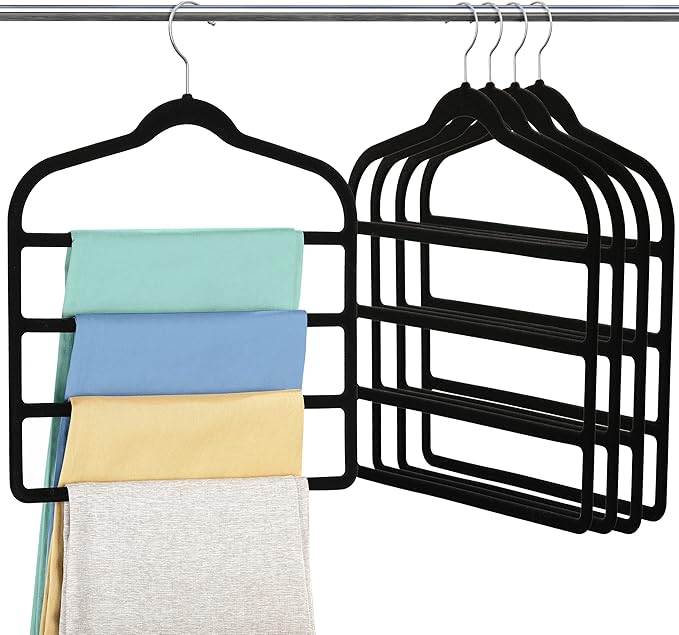 Velvet Pants Clothes Hanger Space Saving Non Slip Pants Shorts Hanger, by Myfolrena