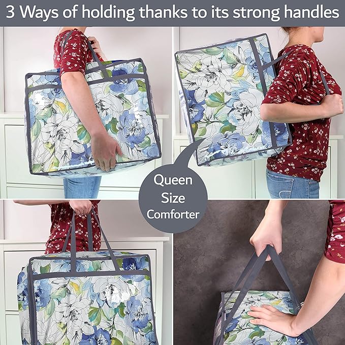Clear Vinyl Zippered Storage Bags 40L Sturdy Storage Bags - Image 6