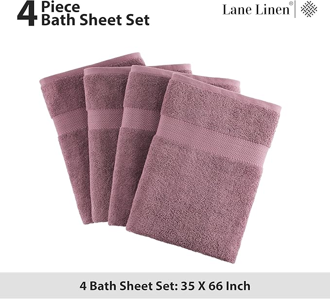 LANE LINEN 100% Ring Spun Cotton Bath Sheets - Image 5