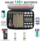Battery Storage Box Hard Case Holds 148 Batteries, Waterproof Fireproof Battery - Image 2