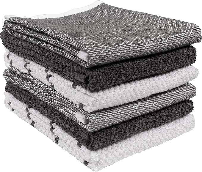 KAF Home Ayesha Curry Mixed Utility Kitchen Towel Set, Mixed Terry Kitchen by KAFHome