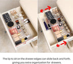 Oubonun Expandable Drawer Organizer 11.1” to 19.2” Width, Shallow Cosmetic - Image 3