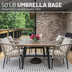 US Weight Durable Fillable Umbrella Base for Patio Table - 50 Pound Capacity Heavy Duty Adjustable Stand for Outdoor Umbrellas - Made in The USA - Image 8