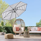 Best Choice Products 10ft Solar Polyester LED Lighted Patio Umbrella w/Tilt Adjustment and UV-Resistant Fabric - Image 2