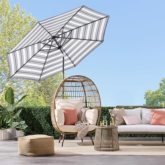 Best Choice Products 10ft Solar Polyester LED Lighted Patio Umbrella w/Tilt Adjustment and UV-Resistant Fabric - Image 2