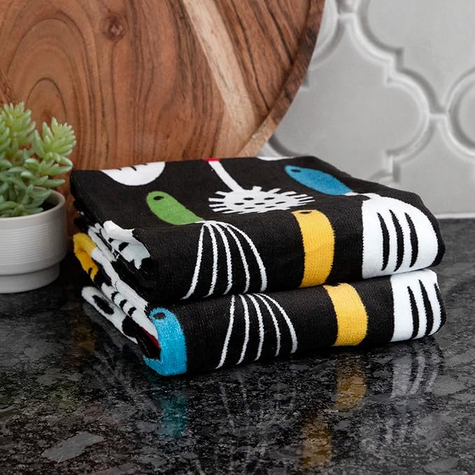 T-Fal Fiber Reactive Print Kitchen Towels: Highly Absorbent, Super Soft - Image 6
