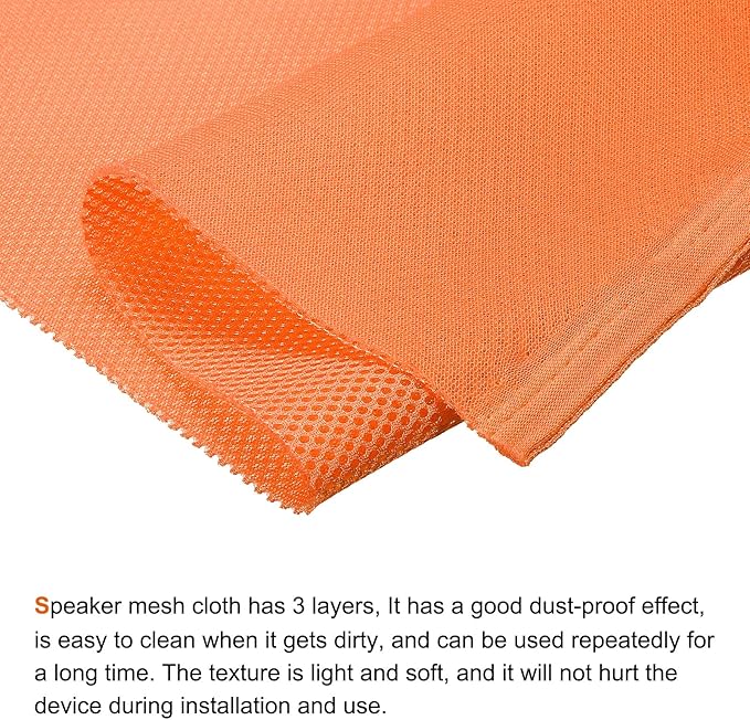 MECCANIXITY Speaker Grill Cloth 20 x 63 Inch Stereo Mesh Fabric Protective - Image 3