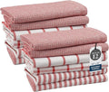 LANE LINEN Kitchen Towels Set of 12-100% Cotton, Quick-Drying 18” x 28” by LaneLinen