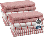 LANE LINEN Kitchen Towels Set of 12-100% Cotton, Quick-Drying 18” x 28” by LaneLinen