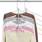 Clothes Hangers Space Saving Shirt Organizer, Non Slip Multi Shirt Hangers by Lomrsiul