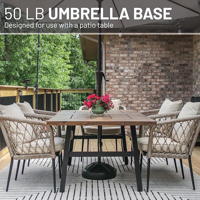 US Weight Durable Fillable Umbrella Base for Patio Table - 50 Pound Capacity Heavy Duty Adjustable Stand for Outdoor Umbrellas - Made in The USA - Image 6