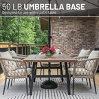 US Weight Durable Fillable Umbrella Base for Patio Table - 50 Pound Capacity Heavy Duty Adjustable Stand for Outdoor Umbrellas - Made in The USA - Image 6