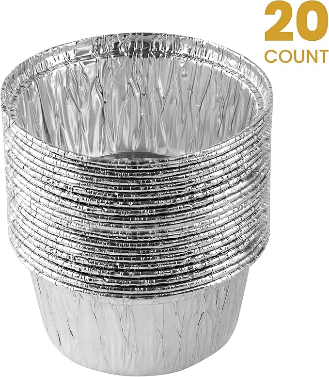 PLASTICPRO 3.5'' Inch Round Ramekins Muffin Cups Tin Foil Cupcake Pans - Image 5