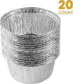 PLASTICPRO 3.5'' Inch Round Ramekins Muffin Cups Tin Foil Cupcake Pans - Image 5