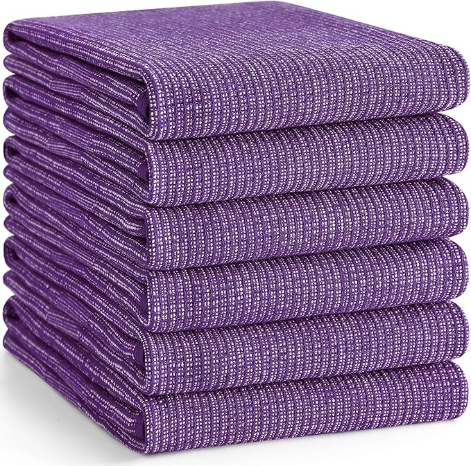 Homaxy Premium Kitchen Towels, Large Cotton Kitchen Hand Towels, Flat and Terry - Image 8