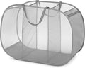 Whitmor Mesh Popup Laundry Hamper 3 Compartment Sortable Horizontal Collapsible by Whitmor