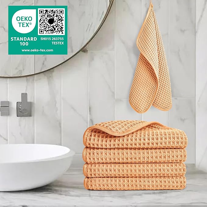 POLYTE 430 GSM Microfiber Lint Free Washcloth Face Towel, 13 x 13 in, 4 Pack - Image 5
