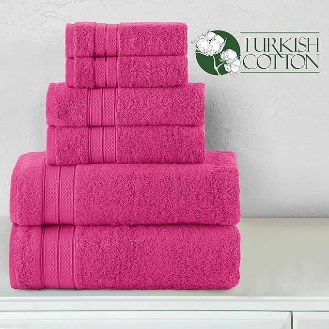 Elegant Comfort Luxury 6-Piece Towel Set, Premium Soft 100% Turkish Cotton - Image 5