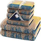 SEMAXE Colorful Bath Towel Set, 100% Cotton Bathroom Towels by SEMAXE