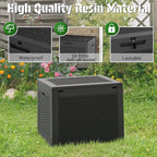 Outdoor Storage Box, Resin Deck Boxes Indoor and outdoor, Waterproof Storage Box Lockable Lid (Black,32 Gallon) - Image 3