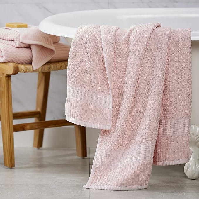 NY Loft 100% Cotton Bath Towel 4 Pack | Super Soft & Absorbent Quick-Dry Bath - Image 8