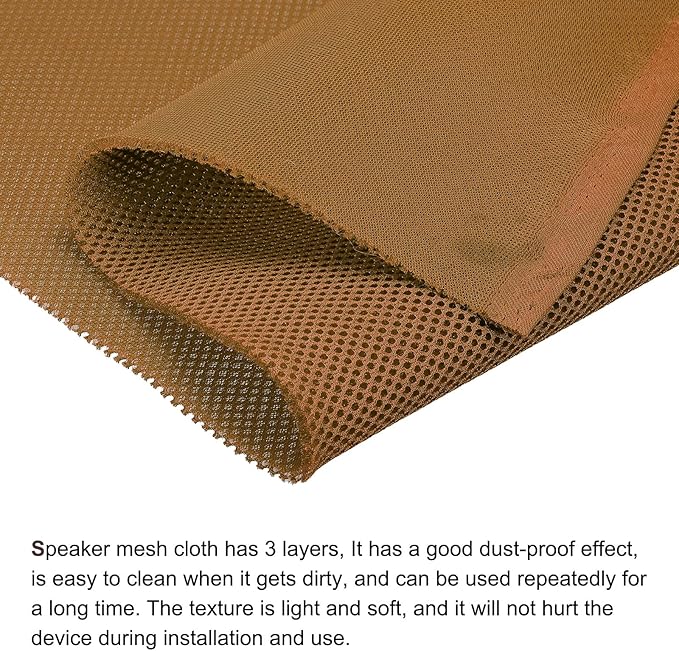 MECCANIXITY Speaker Grill Cloth 20 x 63 Inch Stereo Mesh Fabric Protective - Image 3