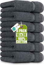 Utopia Towels 6 Pack Premium Hand Towels Set, 16 by 28 inches, 100% Ring Spun by UTOPIATOWELS