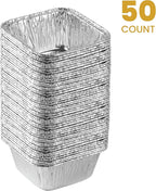 PLASTICPRO Disposable 4.25'' X 4.25 X 2'' Inch Square Aluminum Tin Foil Baking - Image 5