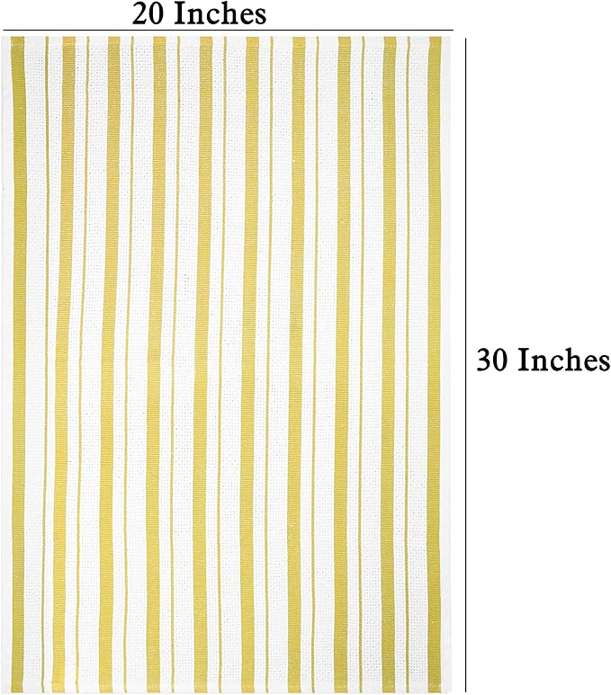 COTTON CRAFT Oversized Kitchen Towels -4 Pack 100% Cotton Basketweave Tea Dish - Image 2