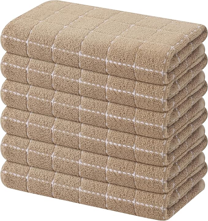 Mordimy 100% Cotton Terry Cloth Kitchen Towels, Super Soft and Absorbent Dish by Mordimy