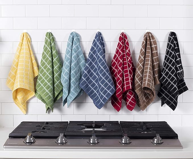 Ritz Terry Check Kitchen Towels: Highly Absorbent & Super Soft, Durable Kitchen - Image 9