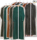 All Clear Garment Bags for Hanging Clothes, Plastic Dustproof Dress Garment Bag by Perber