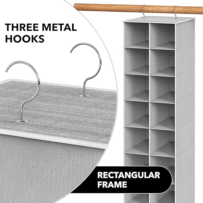 Simple Houseware 20 Section Shelves Hanging Shoes Organizer Holder - Image 6