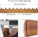 WEBI Coat Rack Wall Mount, 38 9/16" Long, 10 Hooks, Coat Hooks Wall Mounted - Image 8